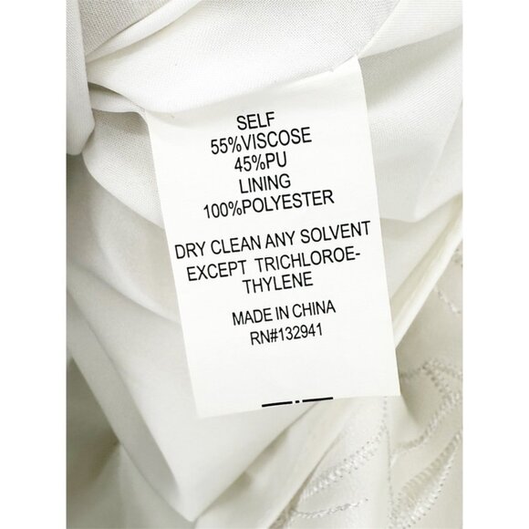 Amanda Uprichard Ace Mini Party Dress Pockets Vegan Leather White S - Picture 5 of 6